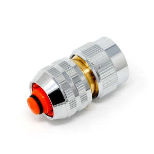 Claber Metal 1/2" Hose Connector w/ Aquastop - 9611